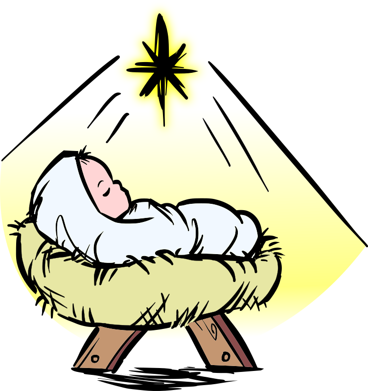 Baby Jesus Manger Scene - Openclipart