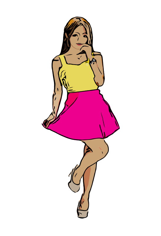 Pink Skirt Lady