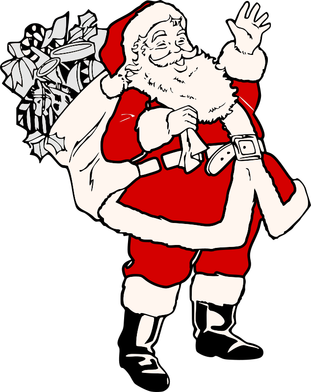 Vintage Christmas Poster Santa