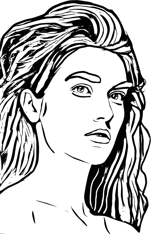 woman face coloring pages