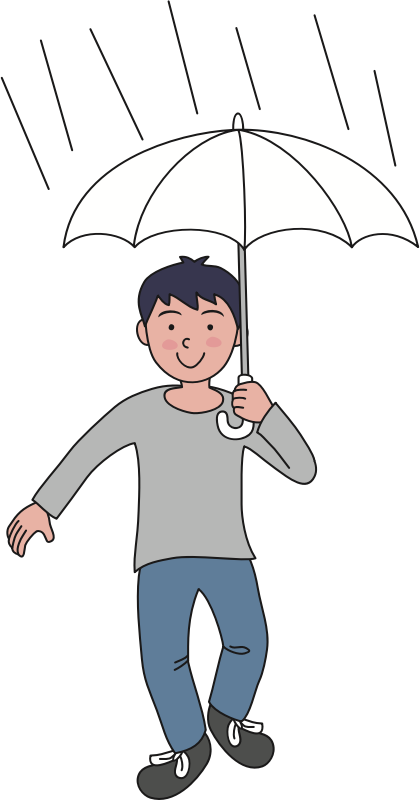 Boy with Umbrella (#2)