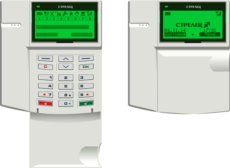 Alarm system control panel PU-R by Rones