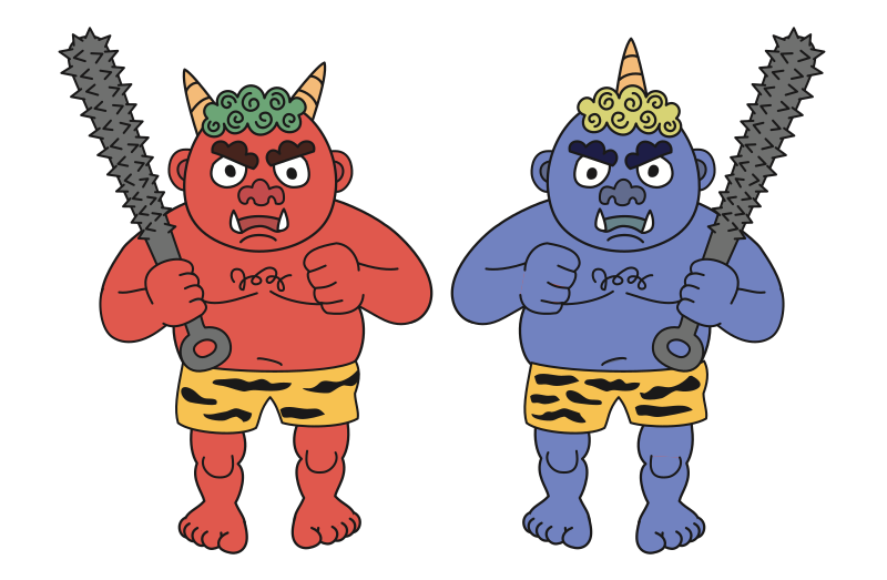 Red and Blue Oni
