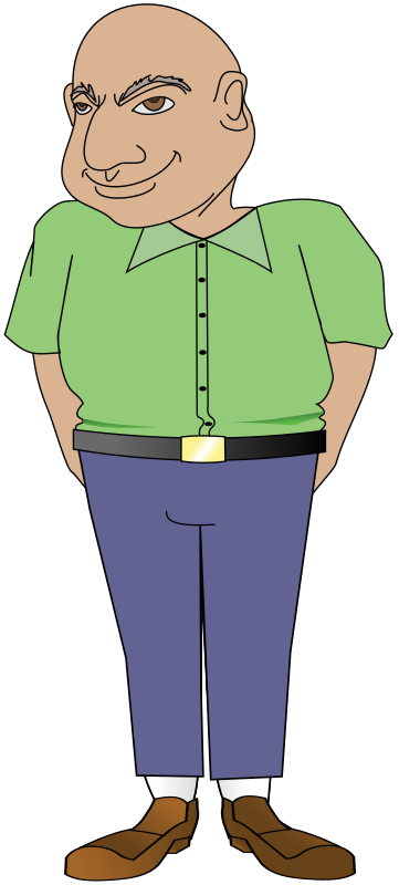 animated man standing