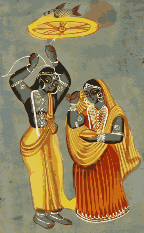Arjuna and Draupadi