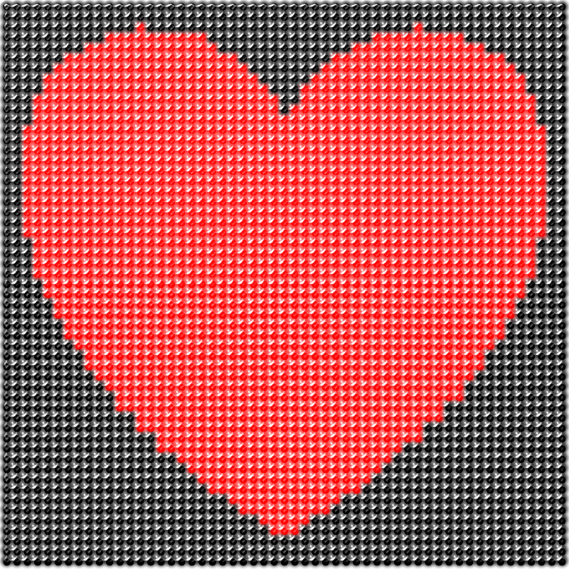 Red Heart Filtered - Openclipart