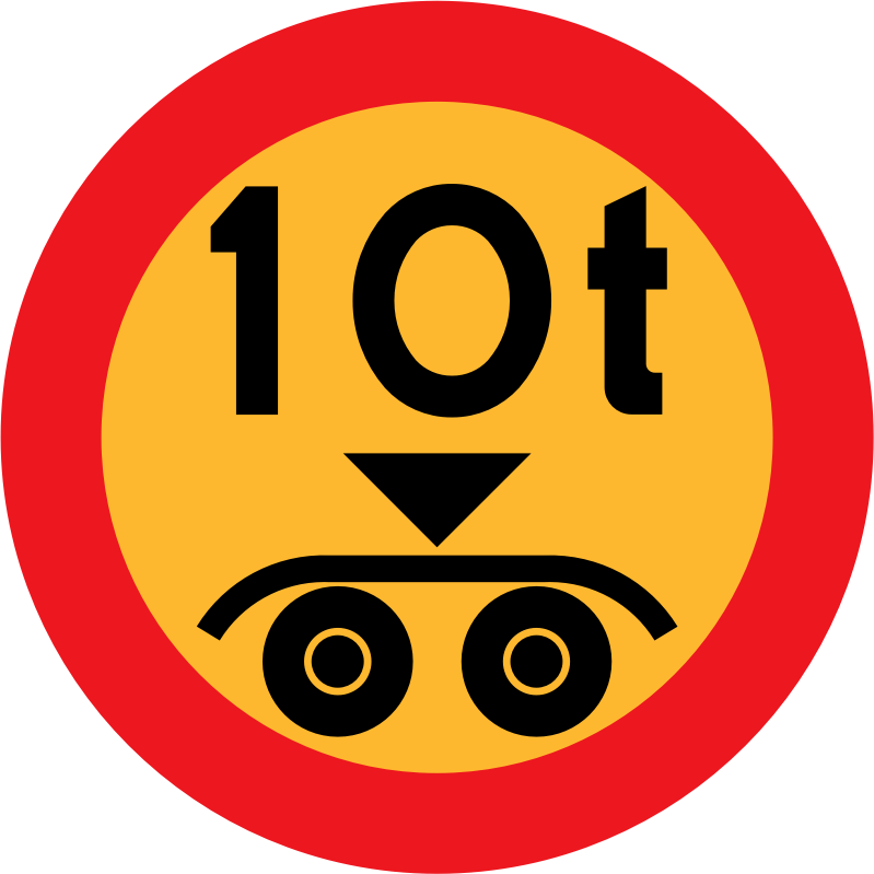 10 ton payload sign