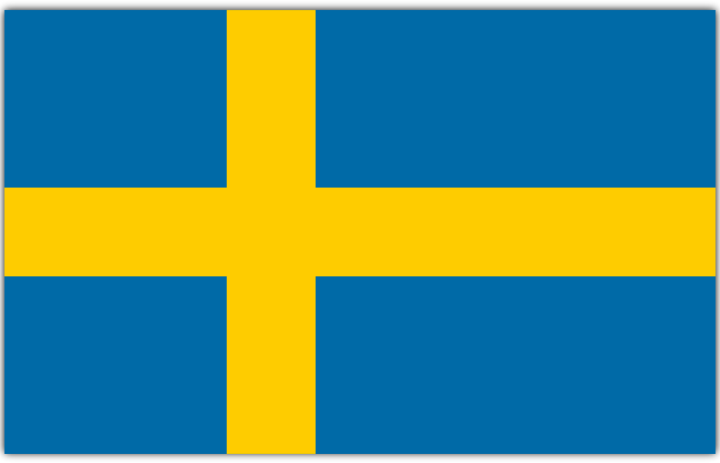 Flag of Sweden with shadow