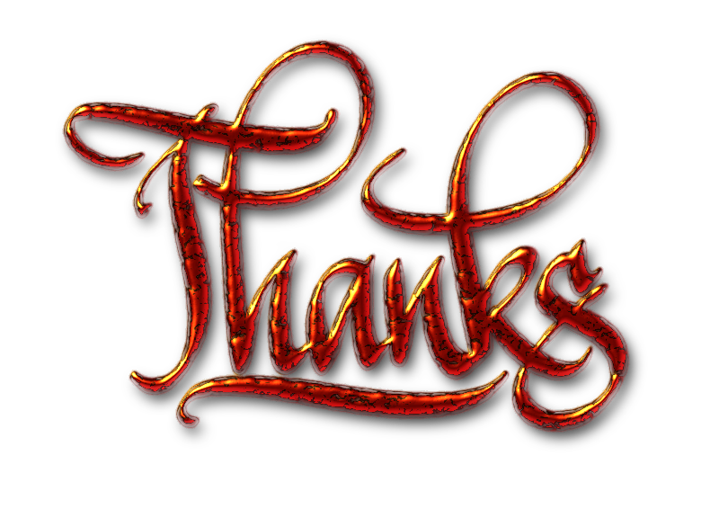 Thanks, textured digital calligraphy