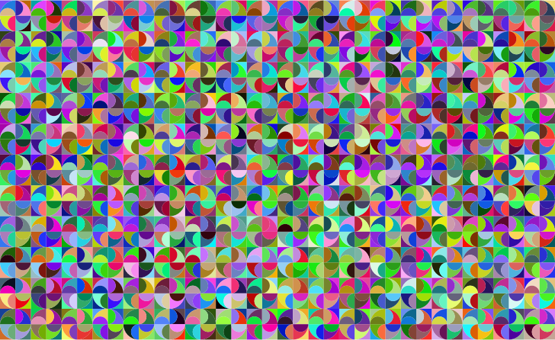 Square Circle Semi Circle Pattern Colorful