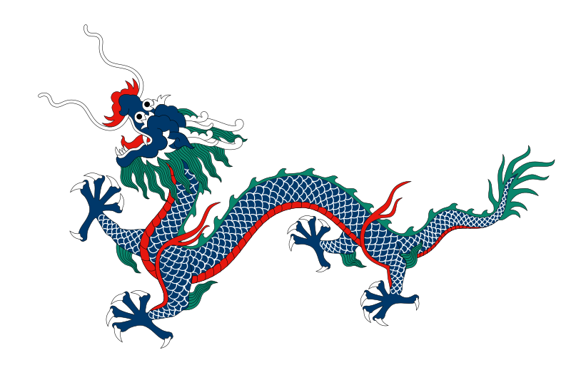 Blue Chinese Dragon
