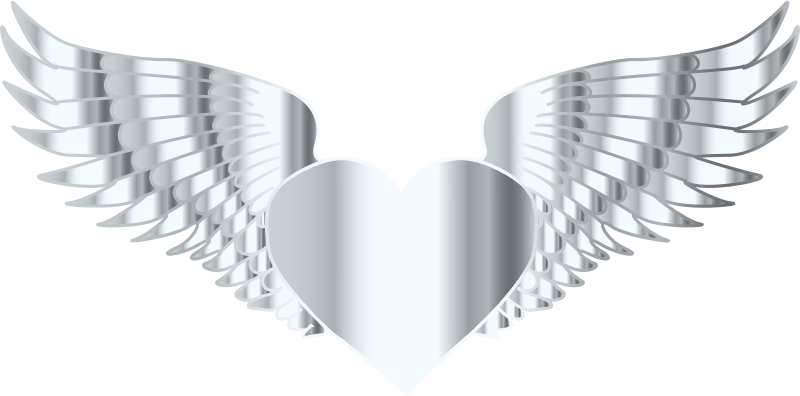 Metallic Flying Heart 2