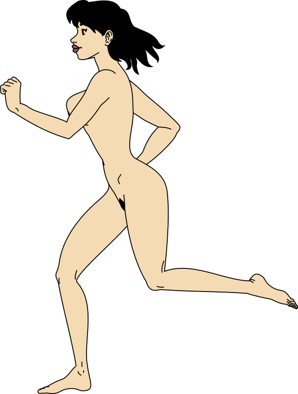 Jogging woman au naturel
