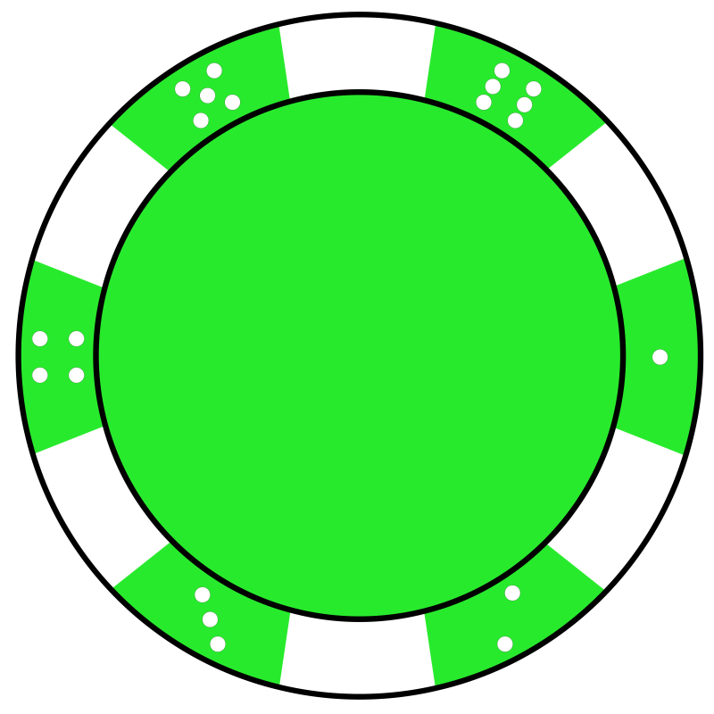 green poker chips clip art