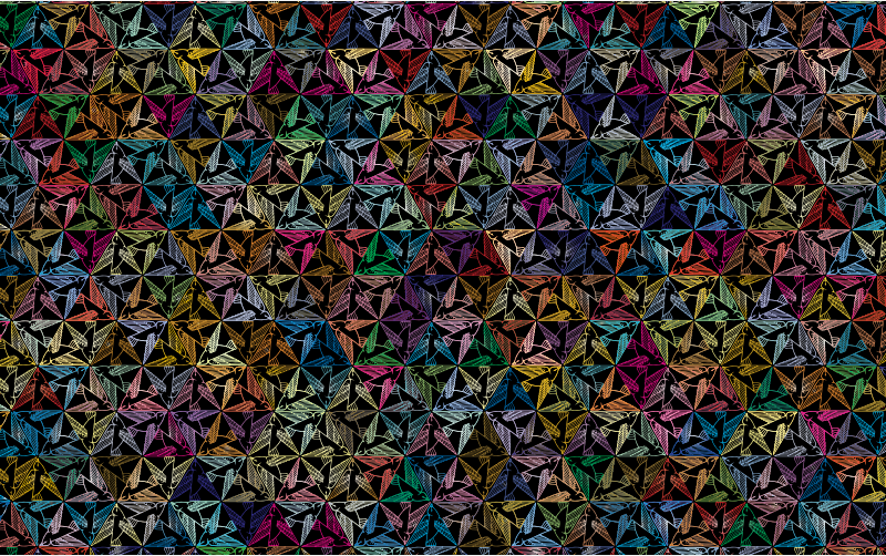 Vintage Tessellated Bird Pattern Prismatic