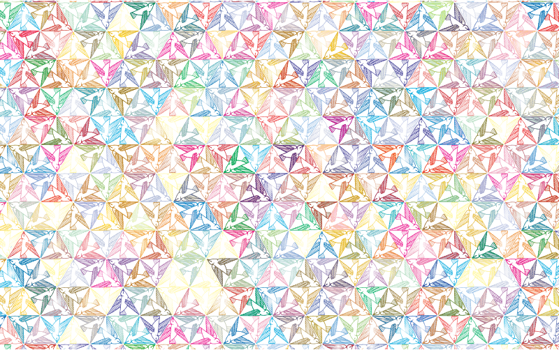 Vintage Tessellated Bird Pattern Prismatic No BG