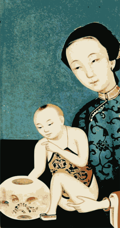 Chinese Mother with Baby