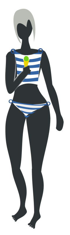 Simple Bikini Lady - Isolated