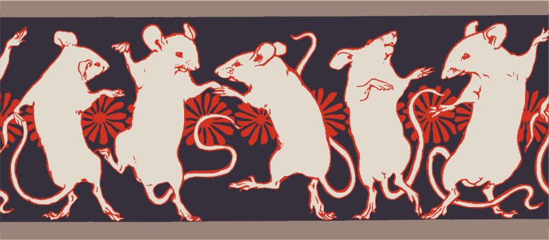 Dancing white mice frieze