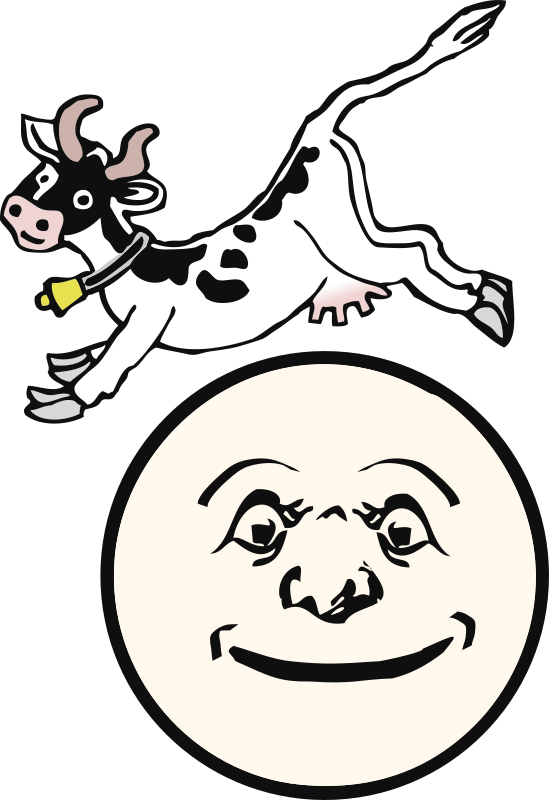 cow jumped over the moon