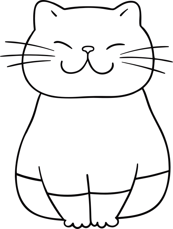 Cat By Linnaea Mallette Vectorized Line Art