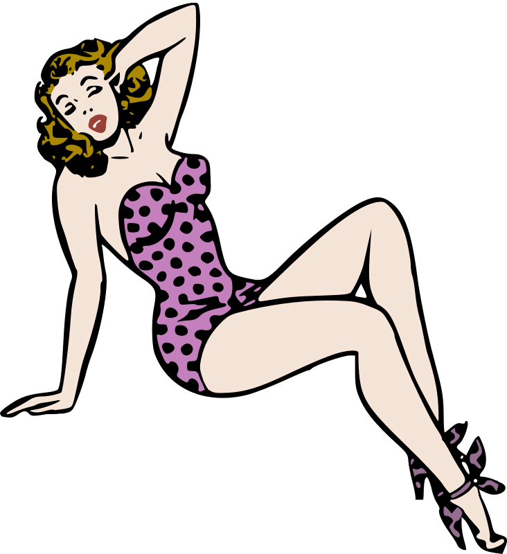 Retro Polkadot Swimsuit pinup