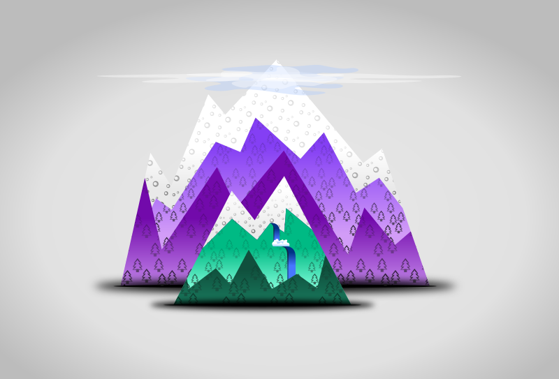 Stylized mountains 2