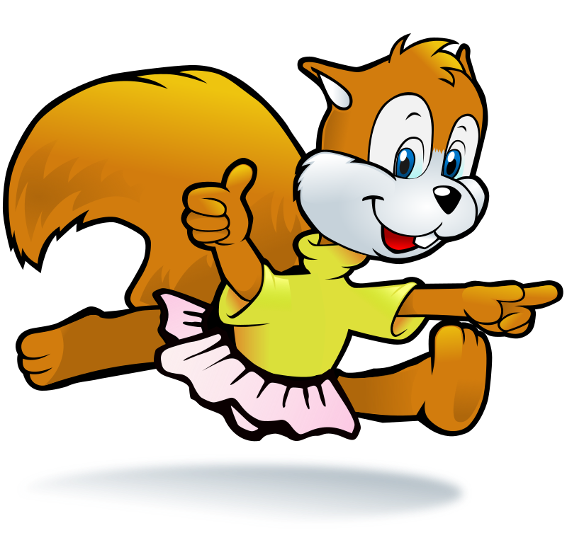 squirrel running clipart