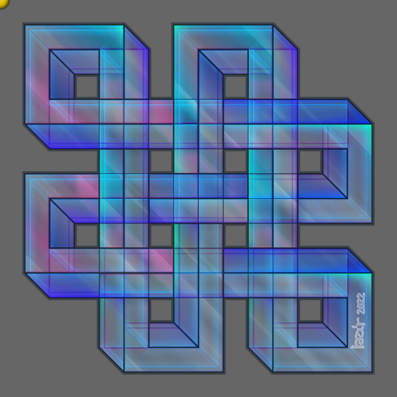 glass endless knot animated 02