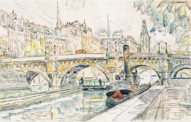 Tugboat At The Pont Neuf, Paris (1923)