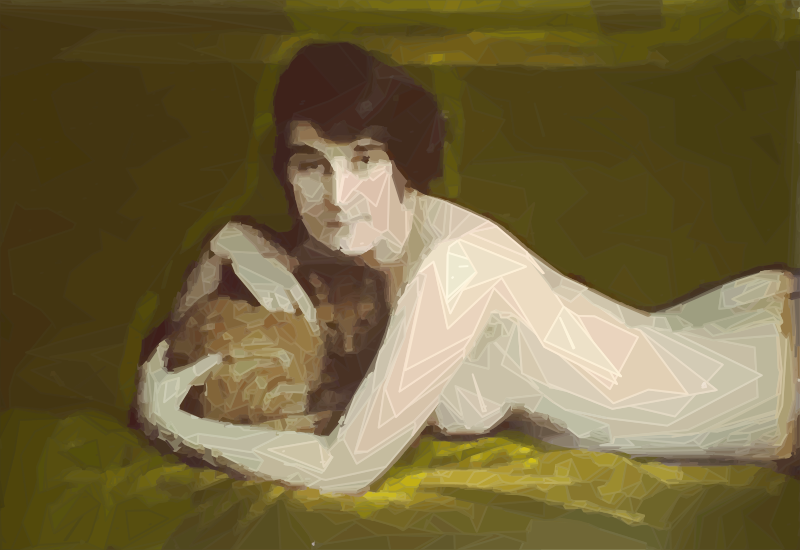 Nude Woman with a Cat