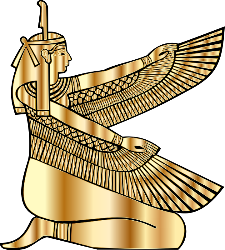 Egyptian goddess Maat Gold