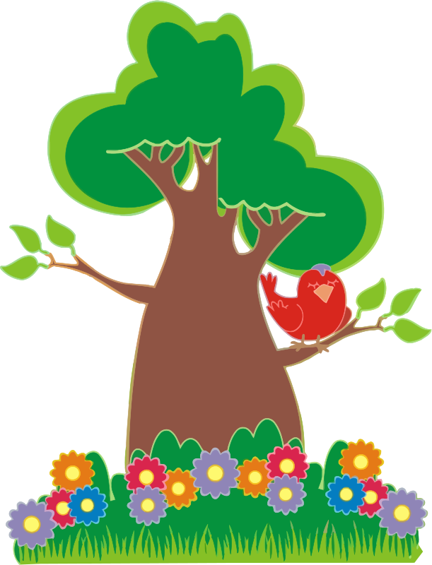 bird in a tree clipart