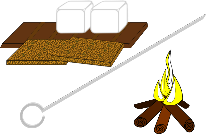 roasting smores clip art