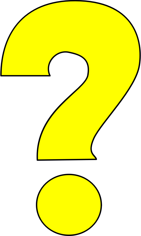 Slightly Styled Question Mark Yellow