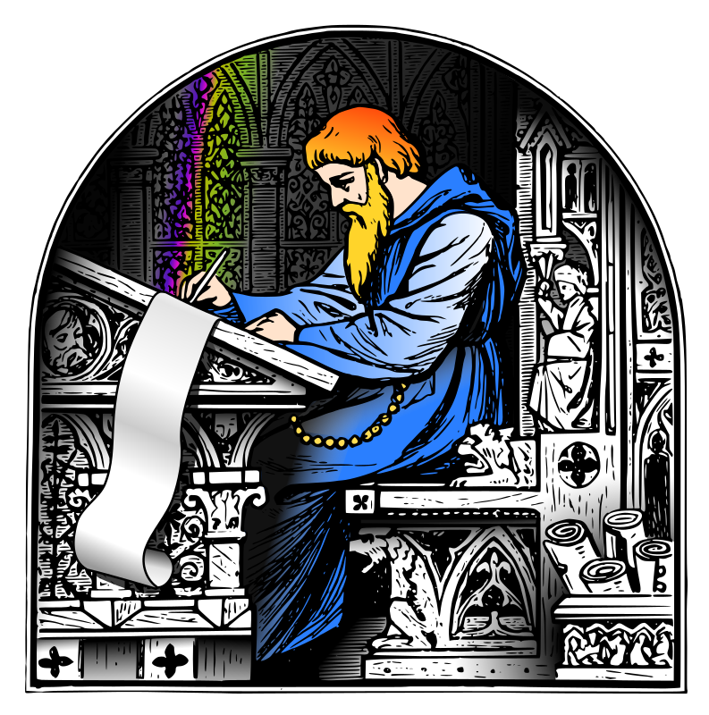 clipart medieval scribe