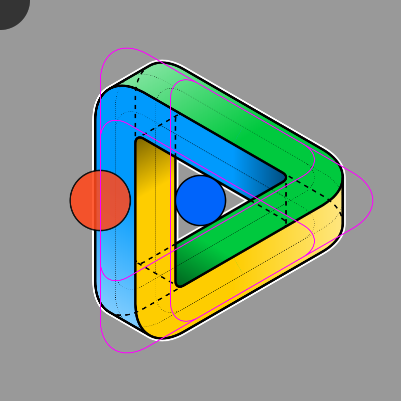 Penrose triangle (animated)