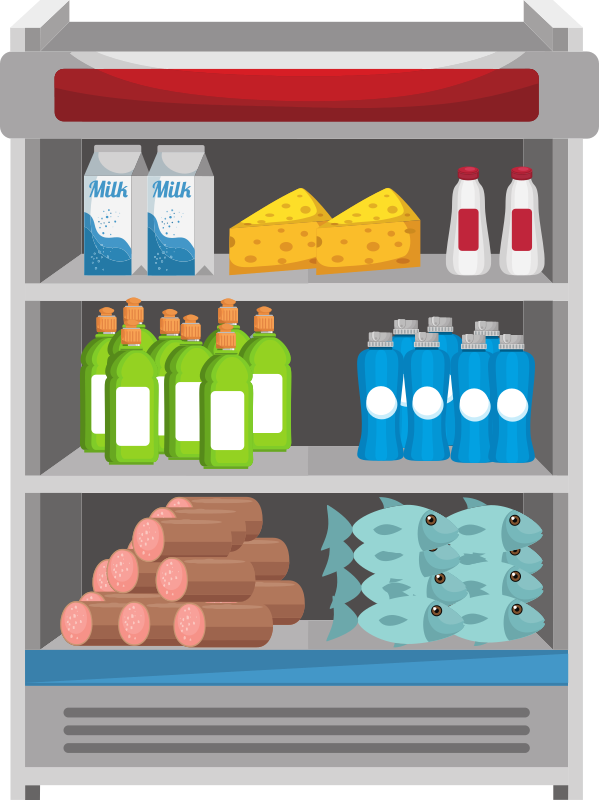 empty grocery shelf clipart