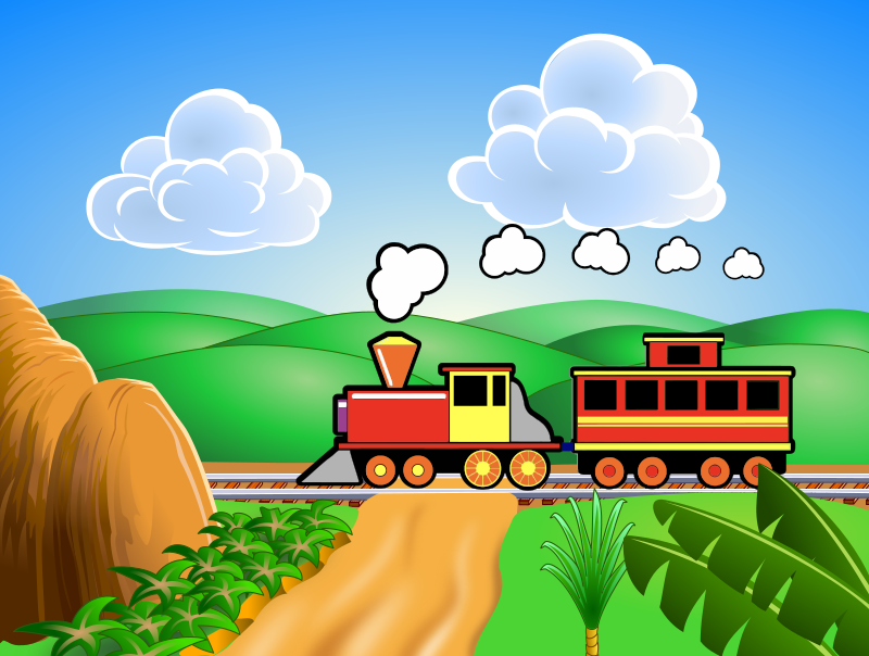 Tropical Train Scene