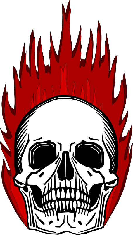 Flaming Skull