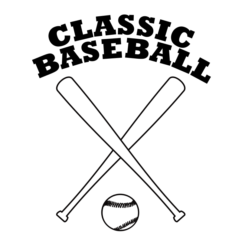 crossed baseball bat clip art