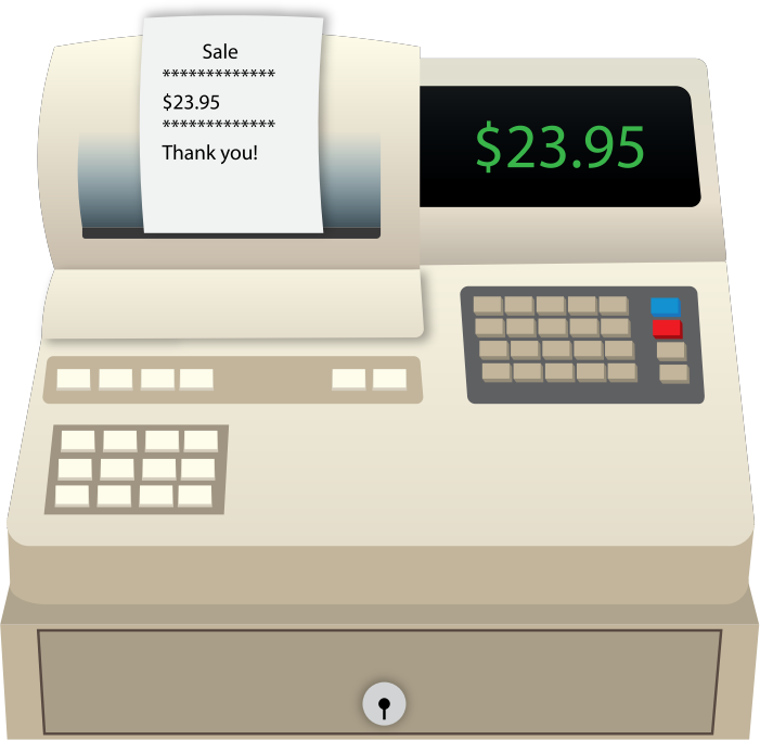 Cash Register With Receipt