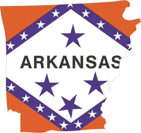 Arkansas State Outline With Flag Background Openclipart   339269