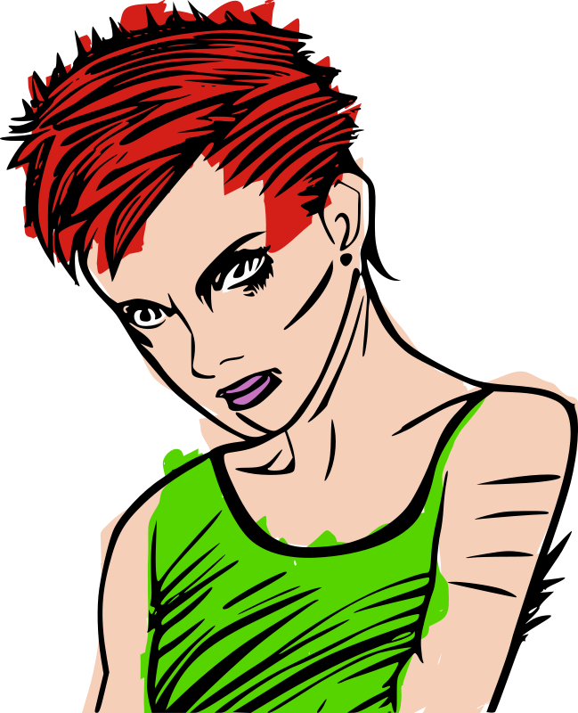 Angry Woman Colour Remix Openclipart 