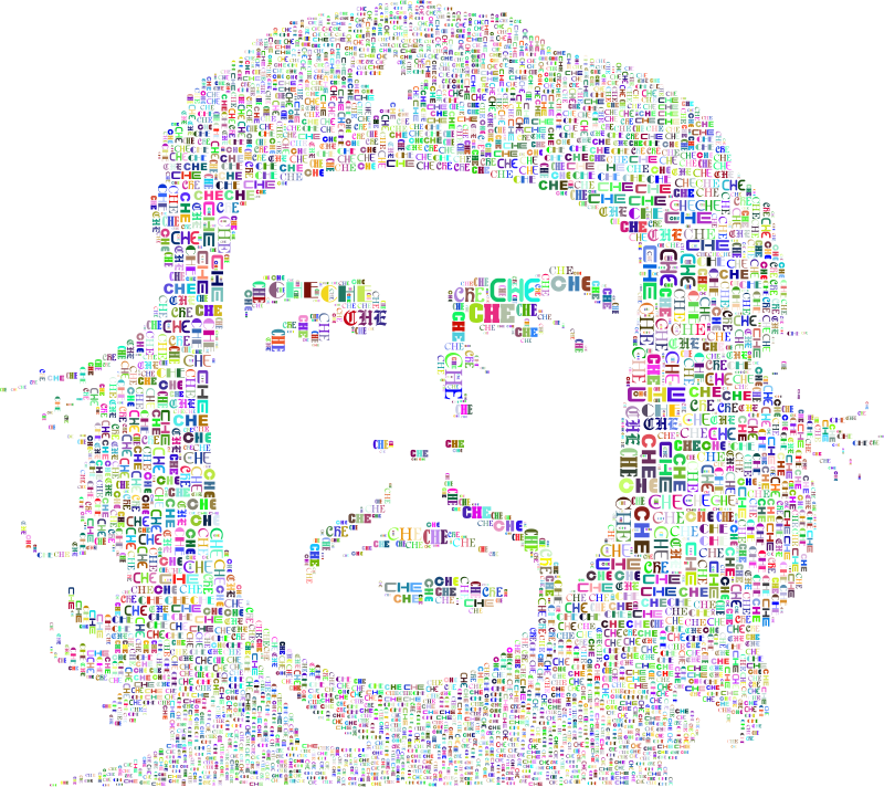 Che Portrait Typography Colorful