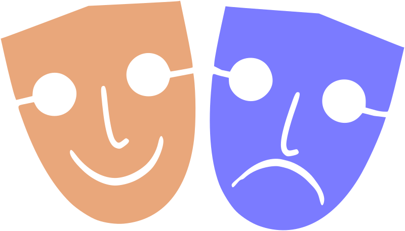 Comedy and Tragedy Masks - Openclipart