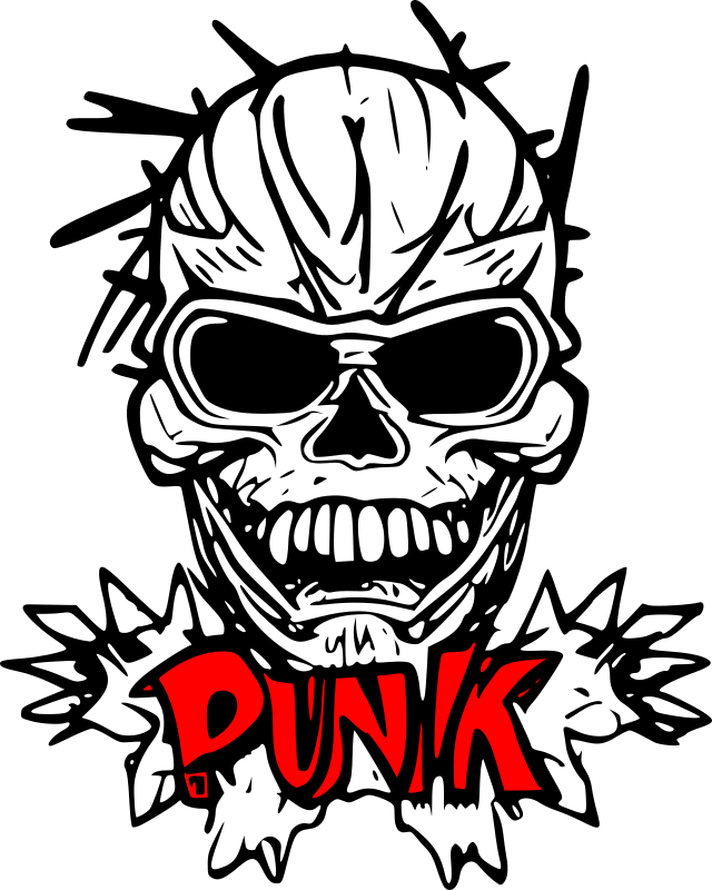 Punk skull sticker