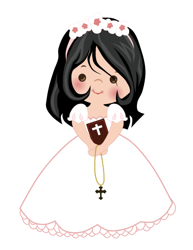 Primera comunión niña - Openclipart