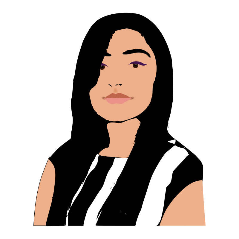 Jovencita vectorizada