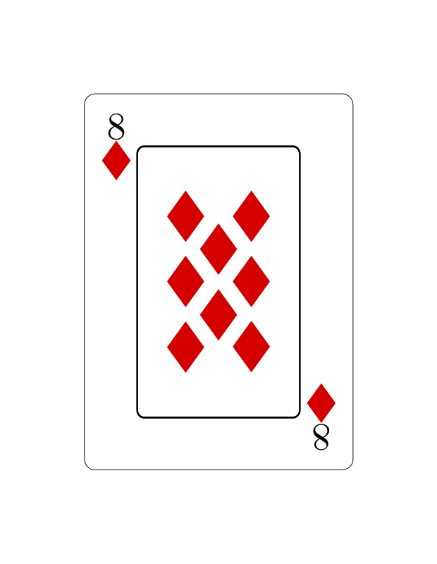 Ocho de diamantes (Vectorizado)